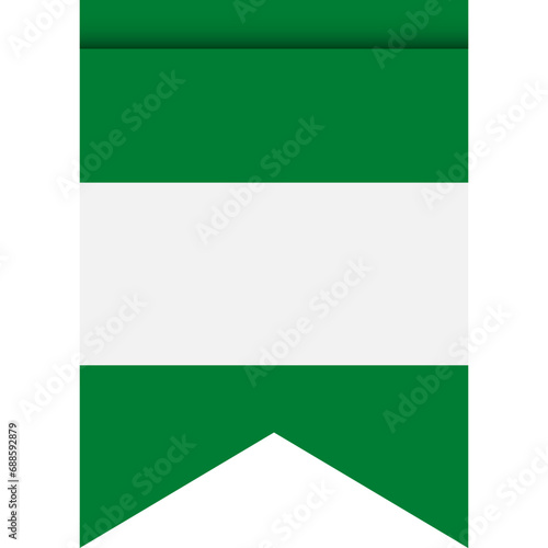 Free Download Nigeria flag or pennant isolated on white background. Pennant flag icon. - GFXLoad