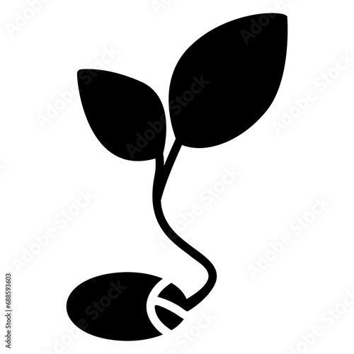 sprout glyph icon