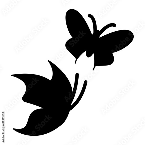 butterflies glyph icon