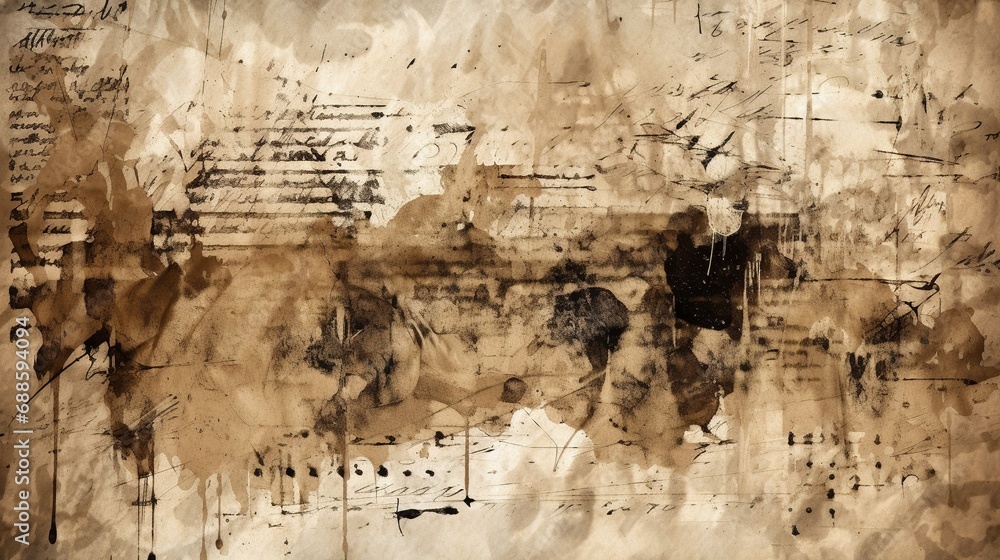 Generative AI, Beige brown black watercolor ink abstract painted background. Ink street graffiti art on a textured paper vintage background, washes and brush strokes..
Generative AI, Beige brown black watercolor ink abstract painted background. Ink street graffiti art on a textured paper vintage background, washes and brush strokes..
