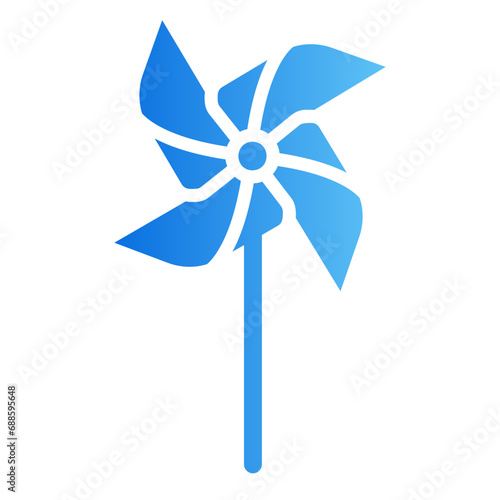 toy windmill gradient icon