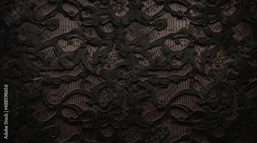 Black lace texture. photo