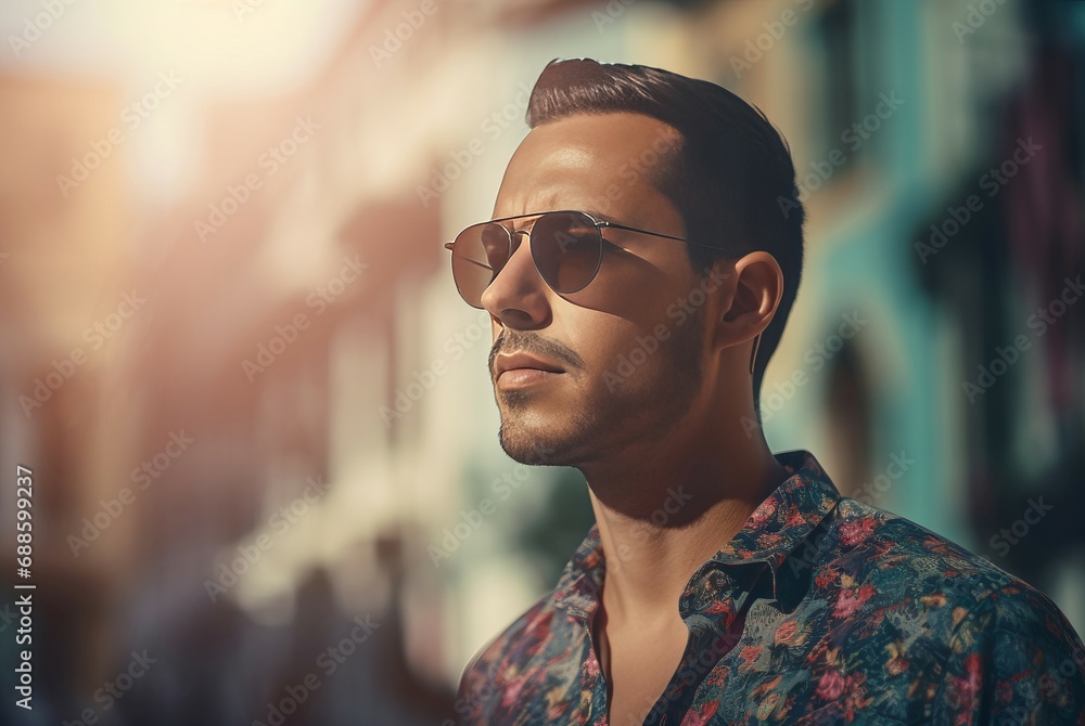 Man summer outside male person. Handsome trip hiker individual break. Generate Ai Man summer outside male person. Handsome trip hiker individual break. Generate Ai
