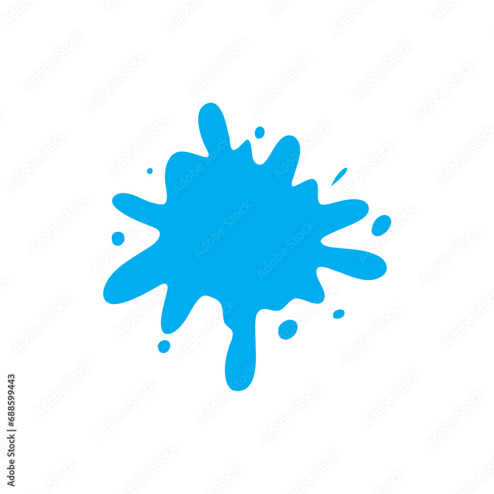 Blue water splash Blue water splash