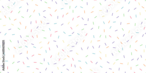 Colorful sprinkles banner background, colorful falling decorative sprinkles background