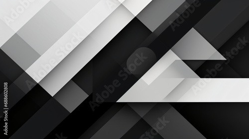 Abstract black and white geometric background