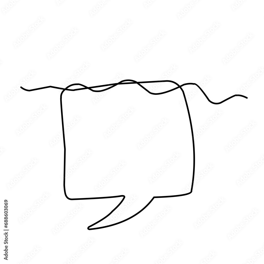 Chat bubble Round Continuous Line Chat bubble Round Continuous Line