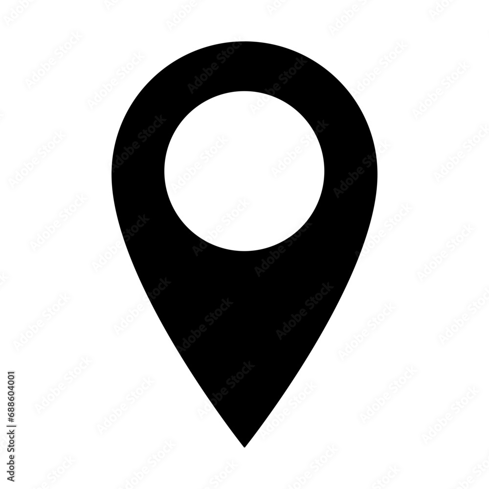 Point location position pin maps contact address gps icon logo isolated on white background. Vector illustration Point location position pin maps contact address gps icon logo isolated on white background. Vector illustration