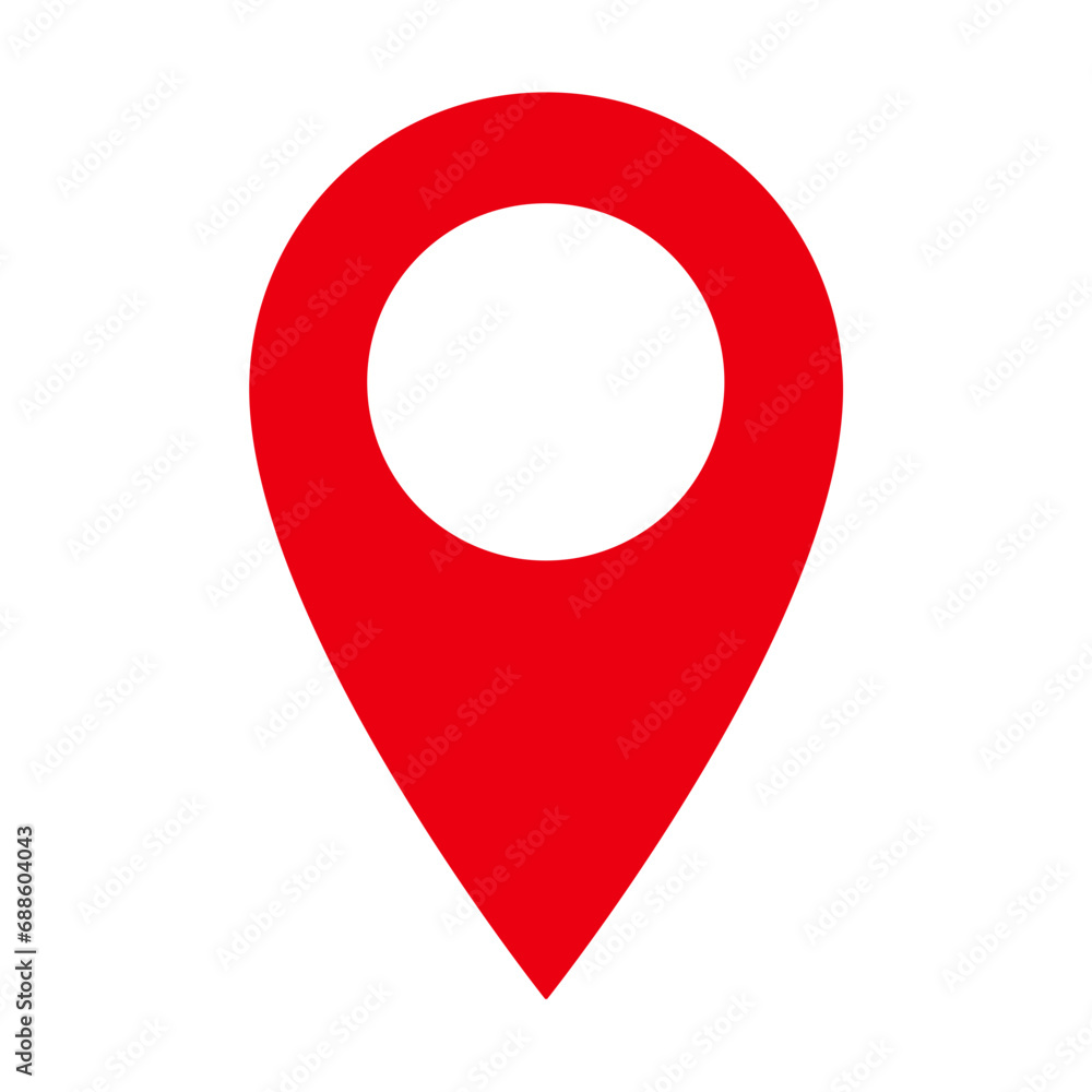Point location position pin maps contact address gps icon logo isolated on white background. Vector illustration