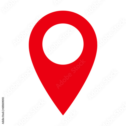 Point location position pin maps contact address gps icon logo isolated on white background. Vector illustration photo