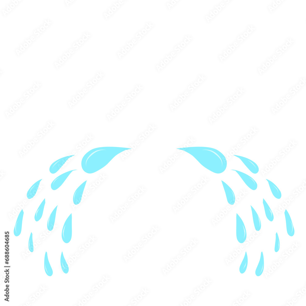Obraz premium Tear drop Cartoon Vector Illustration 