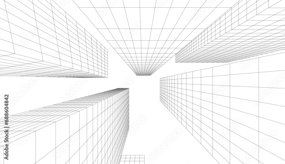 abstract architecture vector 3d illustration abstract architecture vector 3d illustration