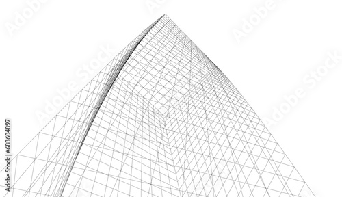 abstract architecture vector 3d illustration © Yurii Andreichyn