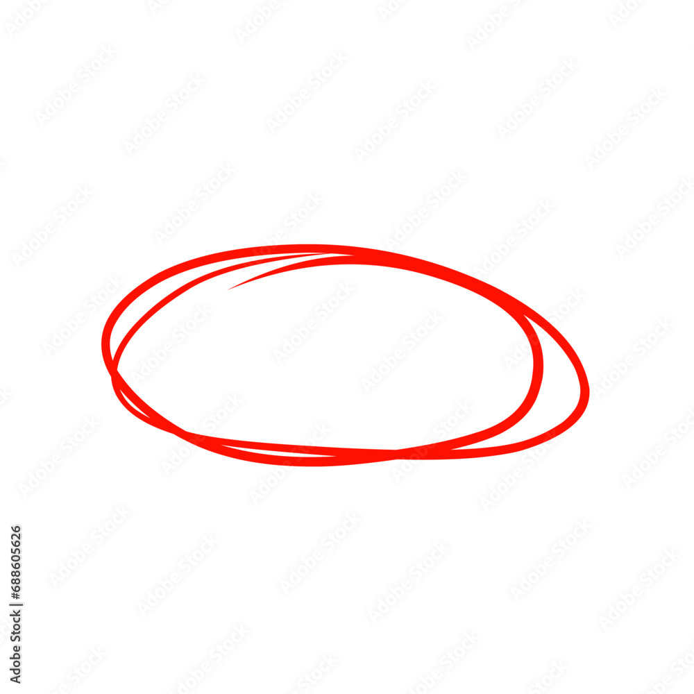 Hand Drawn Red Circle Hand Drawn Red Circle
