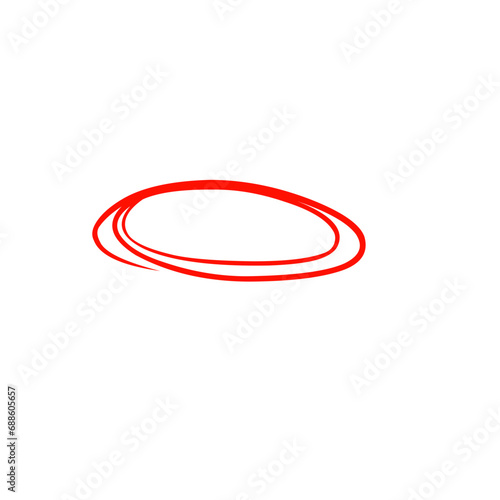 Hand Drawn Red Circle 