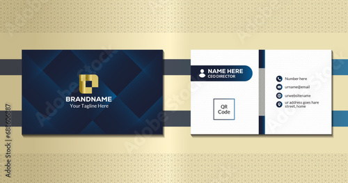Modern business card print templates.Personal visiting card with company logo.