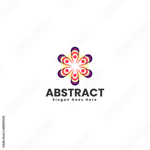 Vector Logo Illustration abstract Gradient Colorful Style