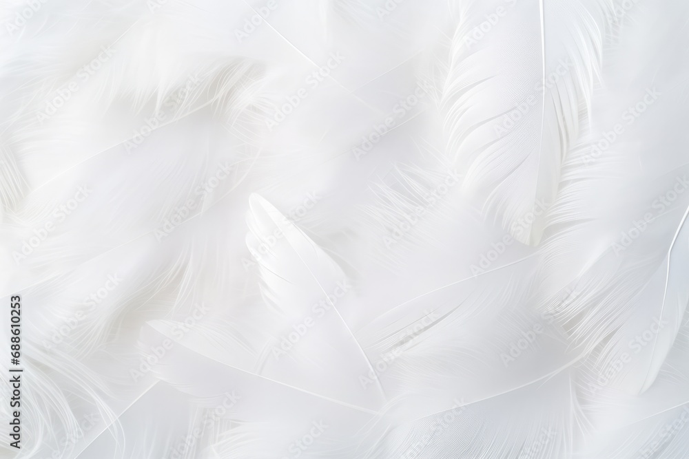 Delicate White Feather Background Copy Space Delicate White Feather Background Copy Space
