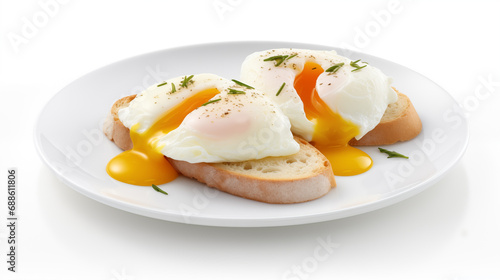 Delicious healthy and nutritious breakfast poached egg bread pictures

