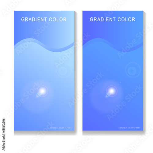 Modern lite blue gradient color set background template