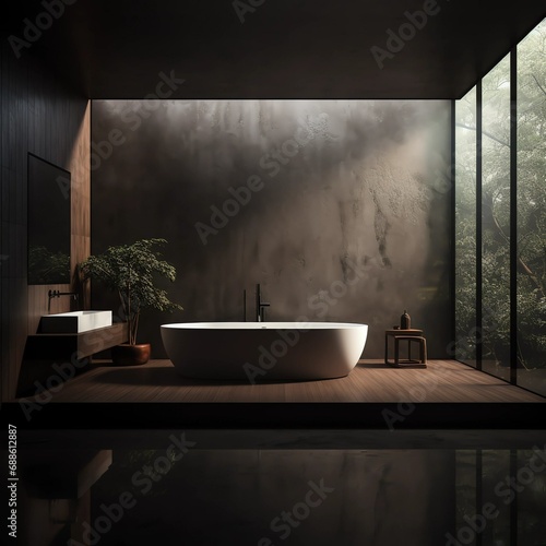 modern bathroom interior 