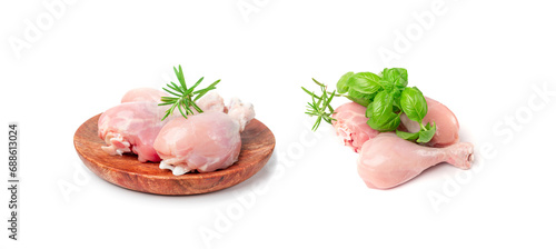 Raw Chicken Drumsticks Isolated, Uncooked Poultry Legs, Fresh Hen Meat, Fresh Chicken Drumstick