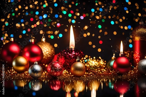 christmas background with candles