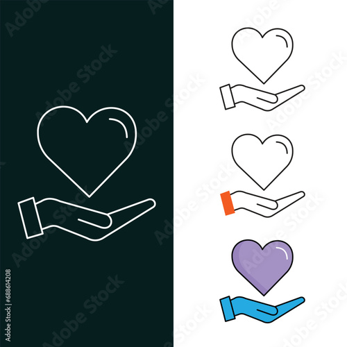"Caring Vector illustration Icon Design"