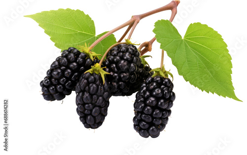 Black Mulberry On Isolated Background