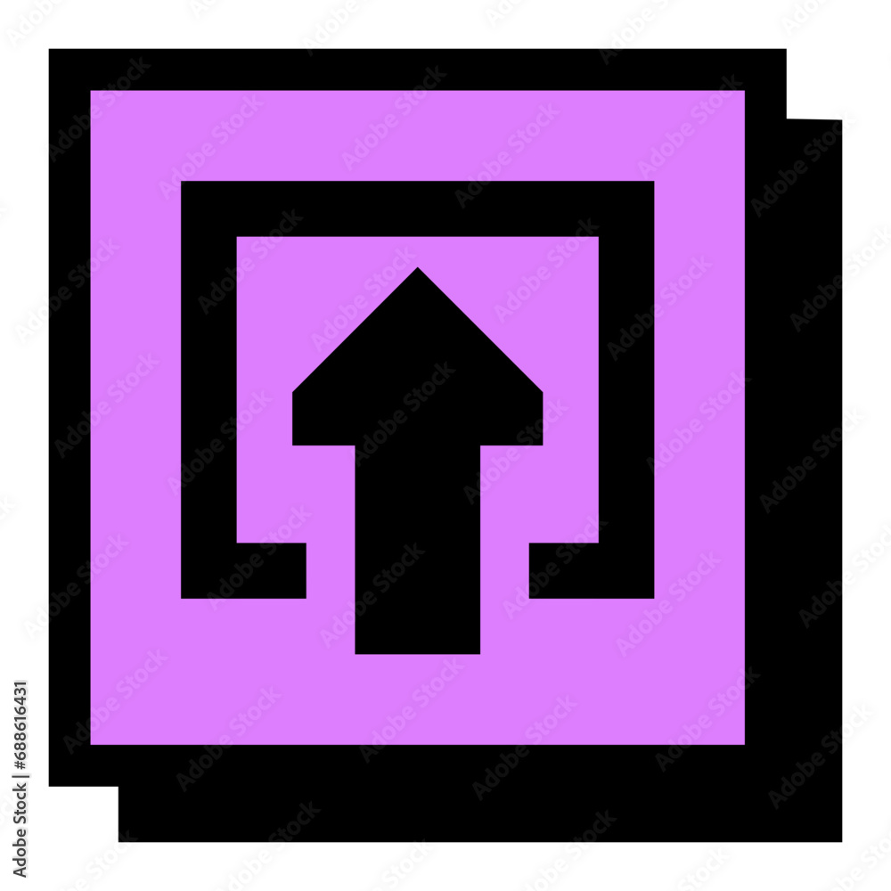 Upload Essential Interface Icon on Neo Brutalism Style Upload Essential Interface Icon on Neo Brutalism Style