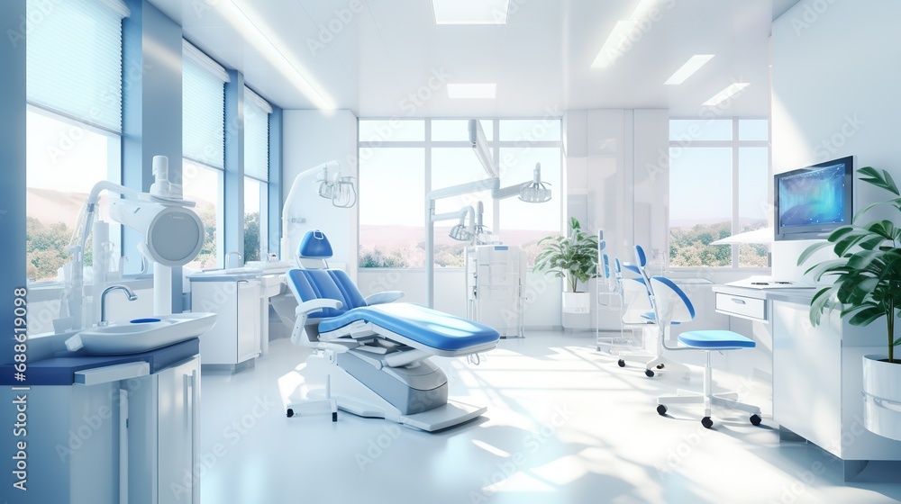 Modern Dental Clinic with Blue and White Colors
Modern Dental Clinic with Blue and White Colors