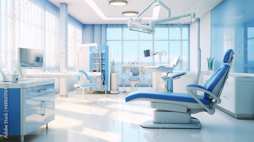 Modern Dental Clinic with Blue and White Colors 