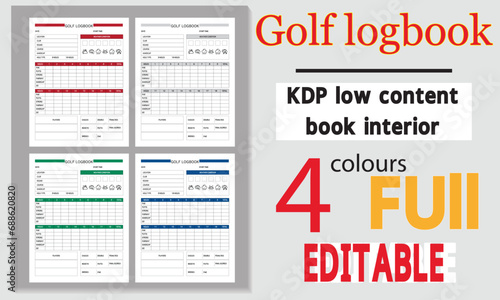 Golf Tournament Scorecard and logbook.
