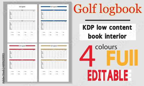 Golf Tournament Scorecard and logbook.
