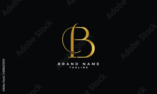 PB, BP, Abstract initial monogram letter alphabet logo design