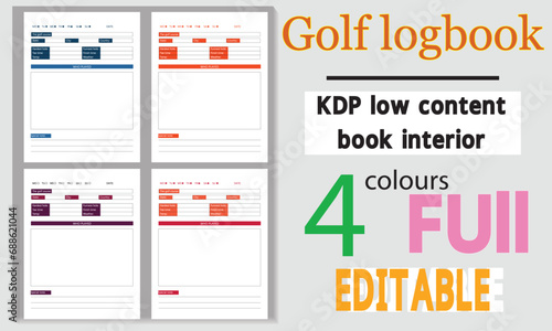 Golf Tournament Scorecard and logbook.