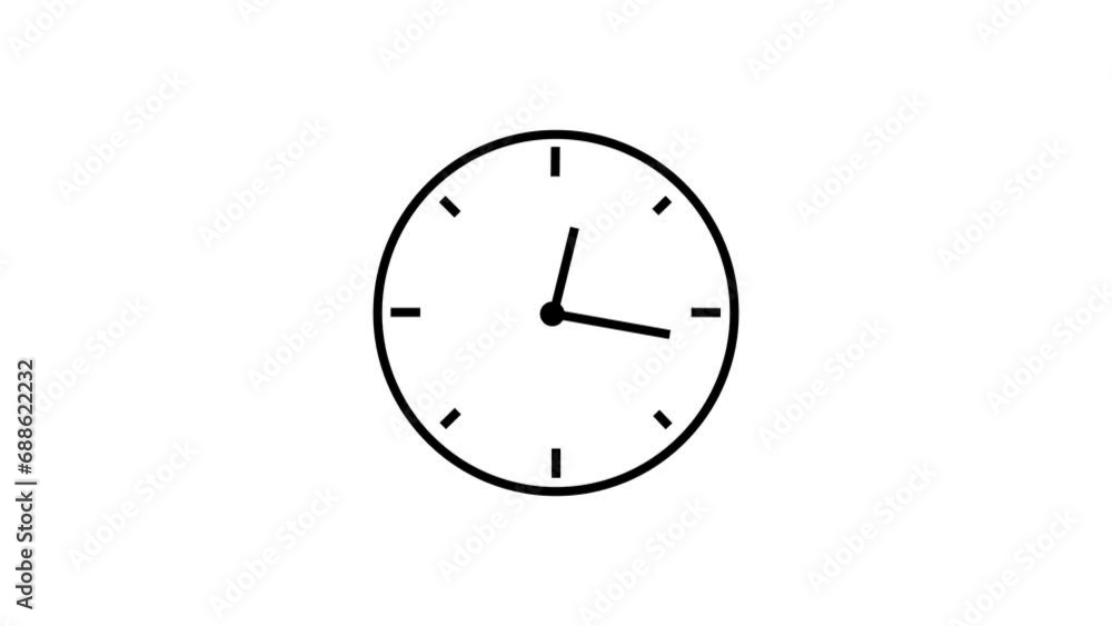 4k Time lapse modern clock icon animated with drop shadow. first spinning clocks hand. 4k Time lapse modern clock icon animated with drop shadow. first spinning clocks hand.