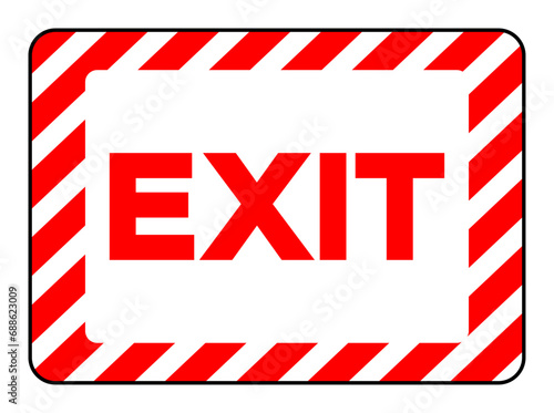 Exit Symbol Sign, Vector Illustration, Isolate On White Background Label. EPS10