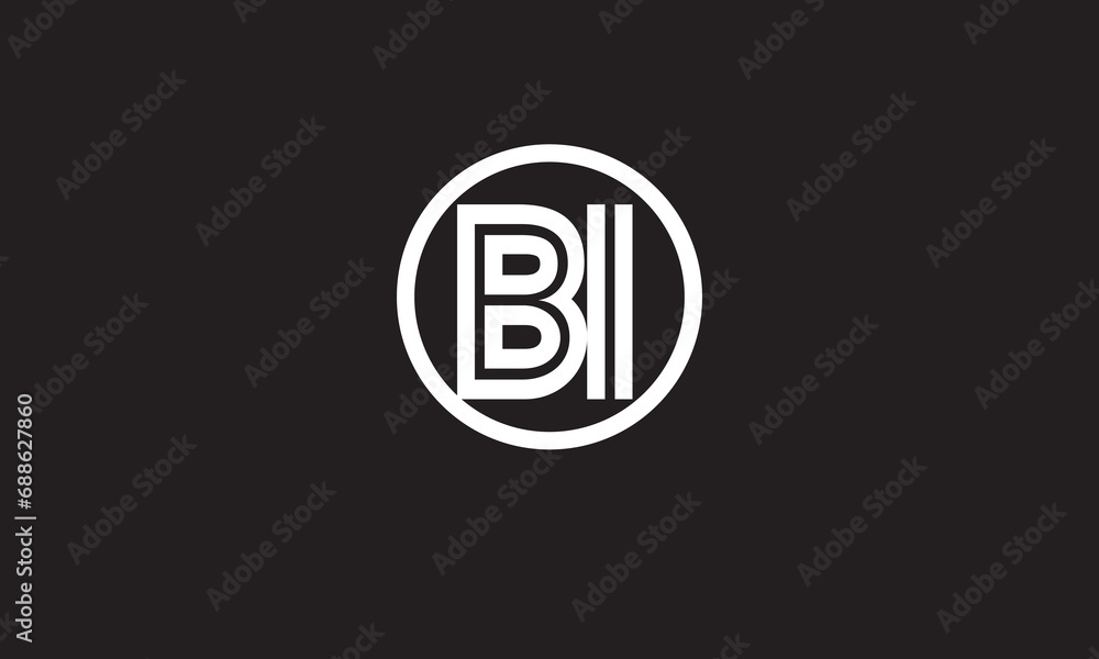 BI, IB, I, B Abstract Letters Logo Monogram BI, IB, I, B Abstract Letters Logo Monogram