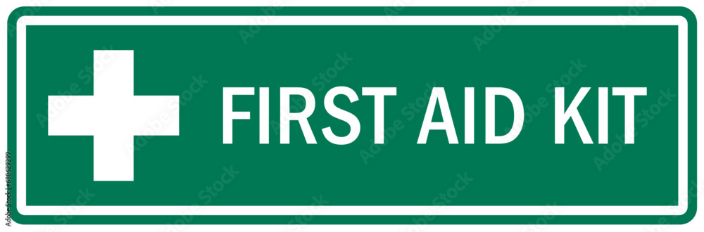 First aid kit sign and labels First aid kit sign and labels