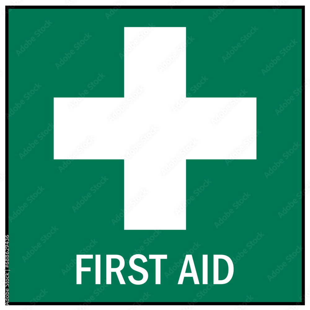 First aid kit sign and labels First aid kit sign and labels
