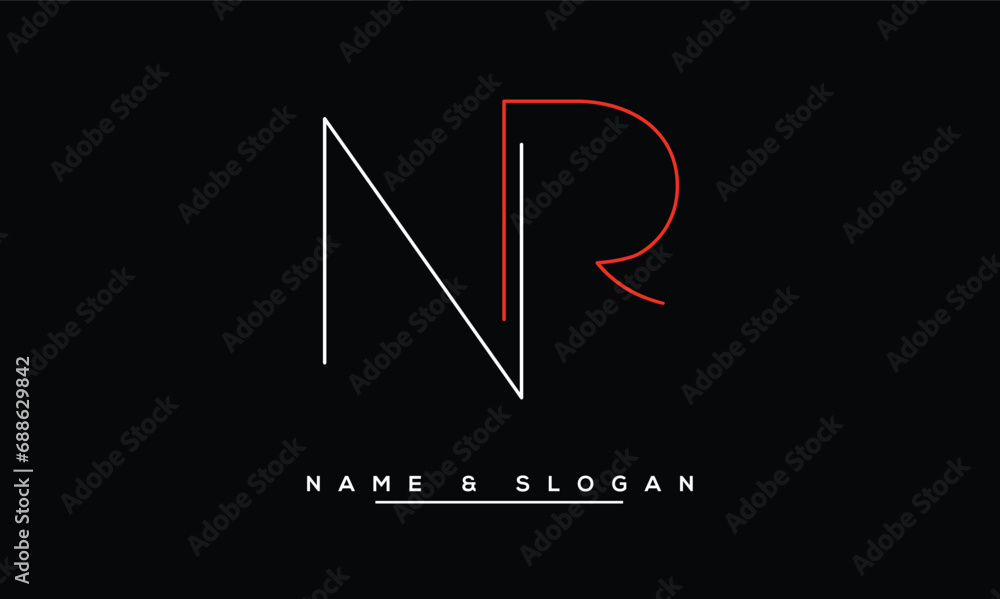 NR,  RN,  N,  R  Abstract  Letters  Logo  Monogram
