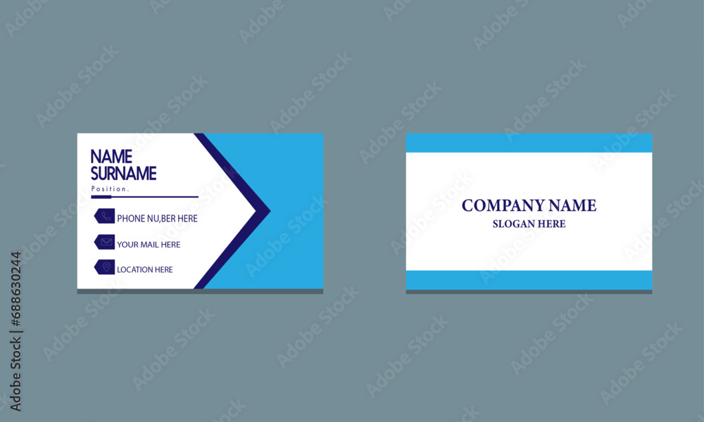 simple celan business card design template