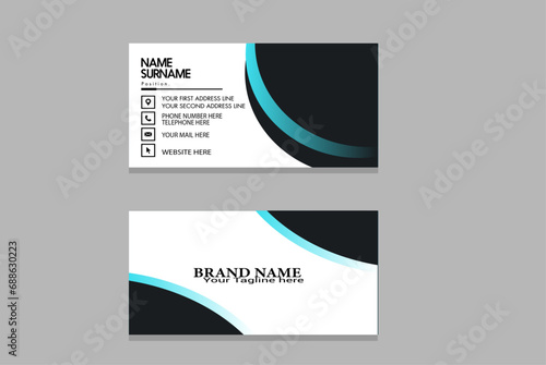  creative business card design tamplate  photo