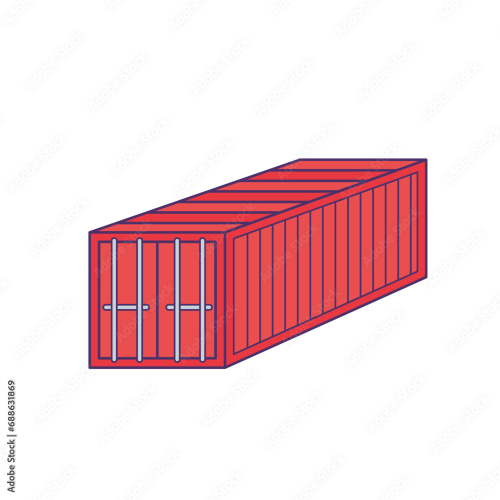 Shipping container, Delivery and Logistic illustration Shipping container, Delivery and Logistic illustration
