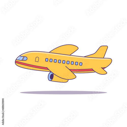 Flying aircraft, Airplane, Delivery and transportation illustration