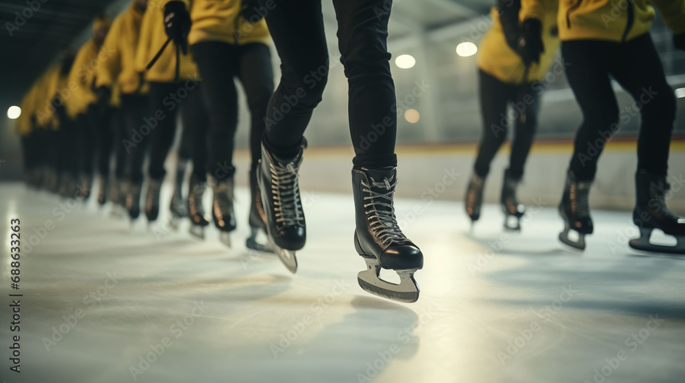 skating on ice sports arena. competitions in speed skating