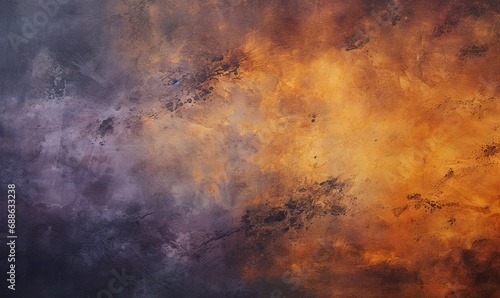 Vibrant Fusion: Abstract Orange and Purple Grunge Texture Background for Creative Design