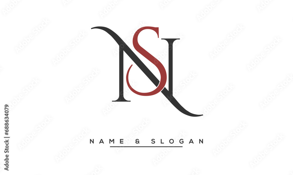 NS, SN, N, S Abstract Letters Logo Monogram NS, SN, N, S Abstract Letters Logo Monogram