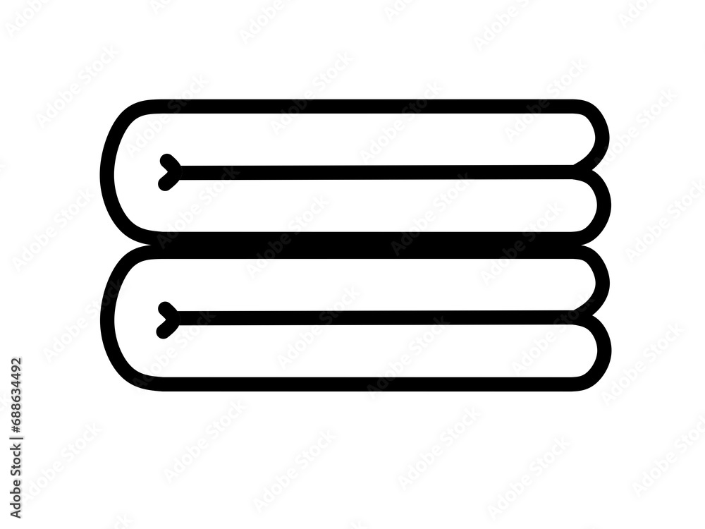 towel stack icon vector on white background towel stack icon vector on white background